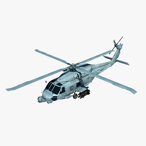 obj mh-60r military helicopter