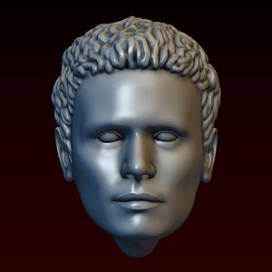 3D Male head 30 Stylish man with a haircut model