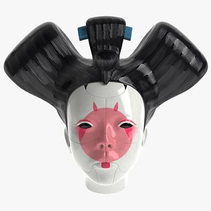 geisha ghost shell 3D model