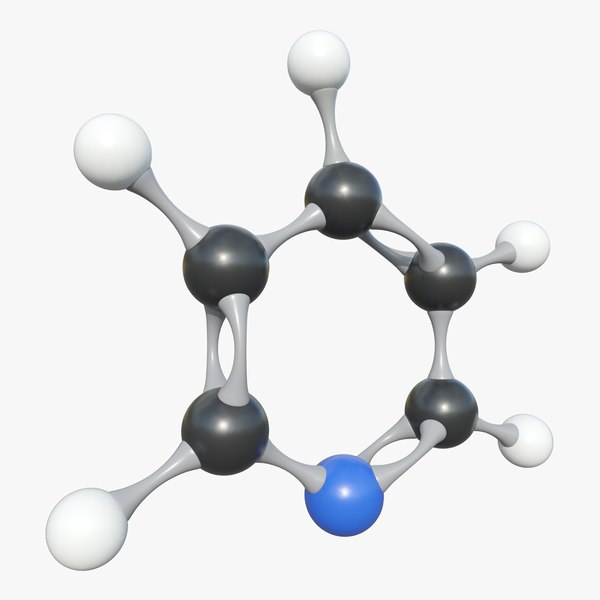 3D Pyridine Molecule With PBR 4K 8K model