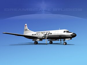 3d propellers convair c-131 military transport