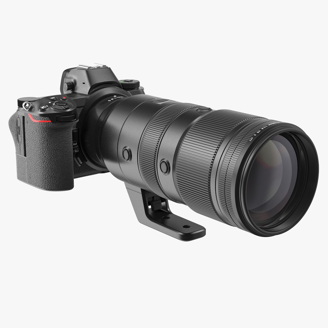Mirrorless Digital Camera with 70 200mm Lens Generic 3D model preview