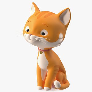 Cute Cartoon Cat Sitting