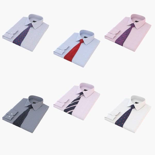 folded shirt tie 3D model