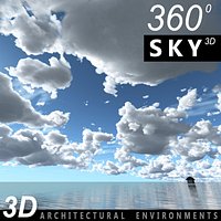 Sky 3D Clouded 004