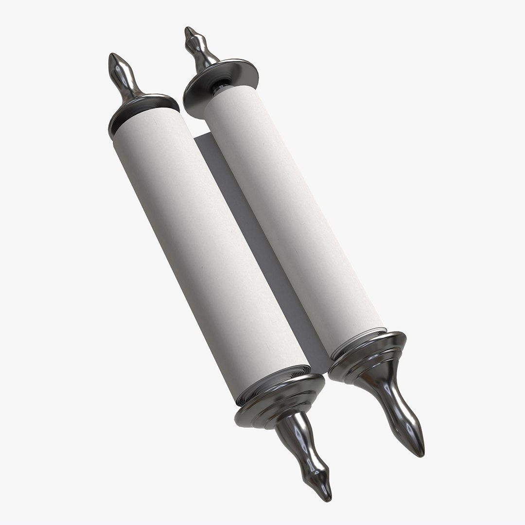 Ancient Scroll With Metal Rods Clean 03 3D Model - TurboSquid 2027320