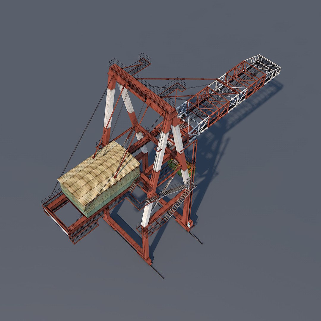 3D Port Container Crane Model | 1148917 | TurboSquid