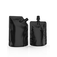 Blank Pouch Bag With Corner and Top Spout Lid Mock up