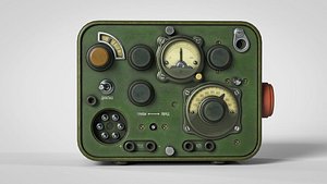 Soviet WWII Military Radio  Vintage Field Communication Device  Game Ready 3D model
