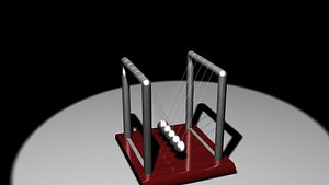 newtons cradle balance balls 3d max