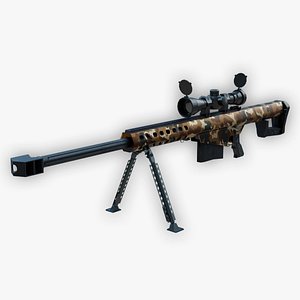 M107a1 Barrett Sniper Rifle 3D model