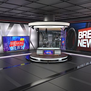 3D model studio news tv