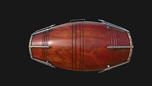 3D Dholak 3D Model model