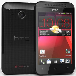 3d 3ds htc desire 200 black