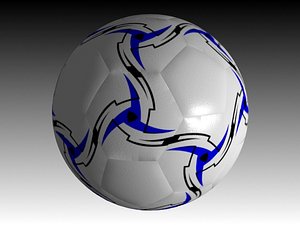3d soccer balls