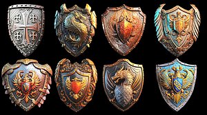 Magical Shields 3D model