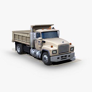 3D Mack RD690P Dump truck s04 1996 model