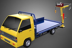 ATTACHED HYDRAULIC JACK LIFT REMOTE HOIST JIB CRANE PICKUP TRUCK 3D model