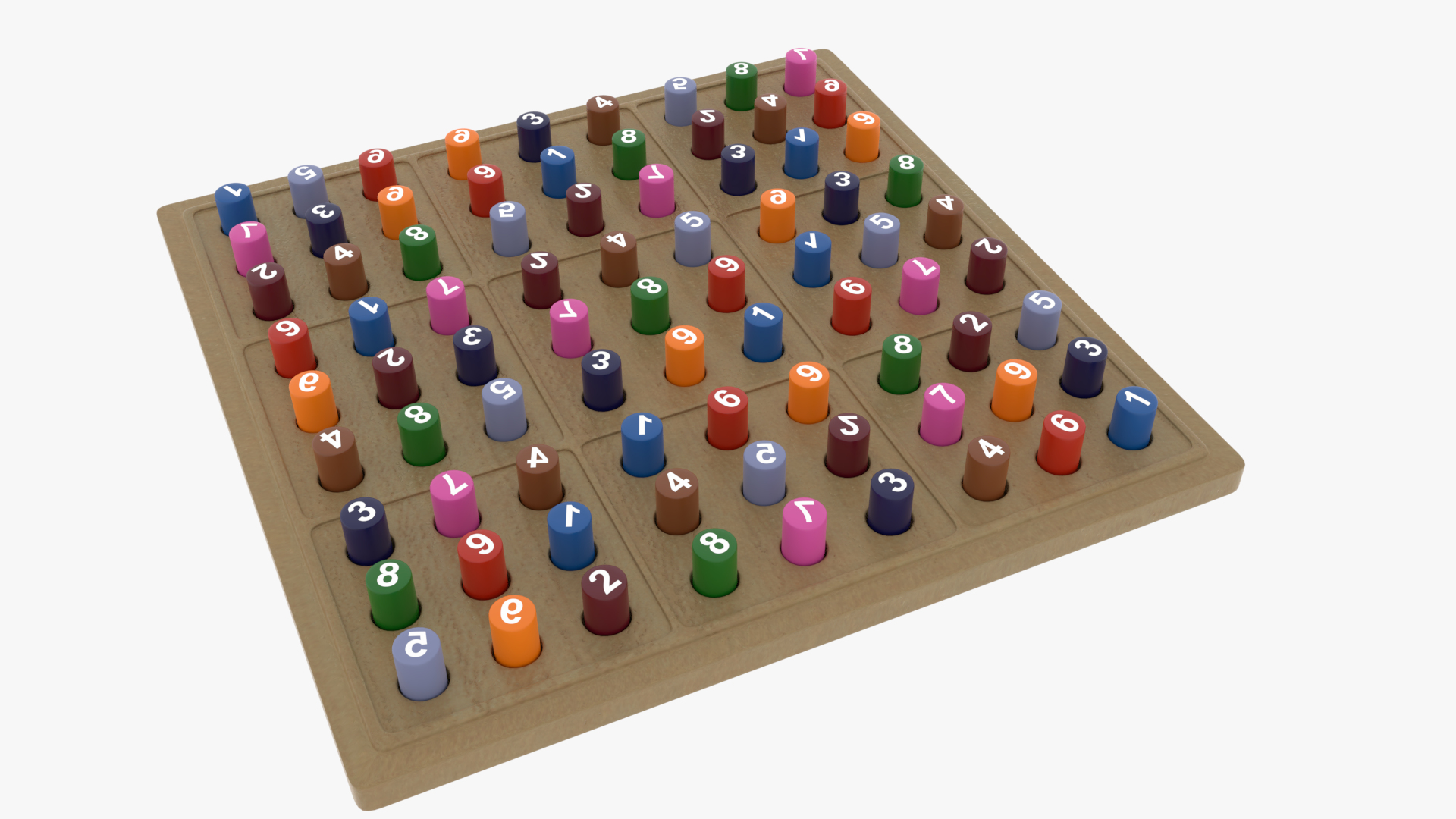 3D sudoku puzzle board model - TurboSquid 1508420