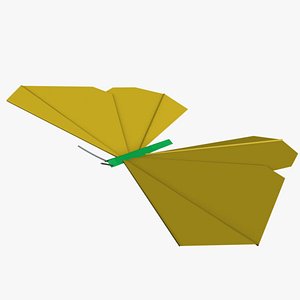 rigged origami butterfly 3d 3ds