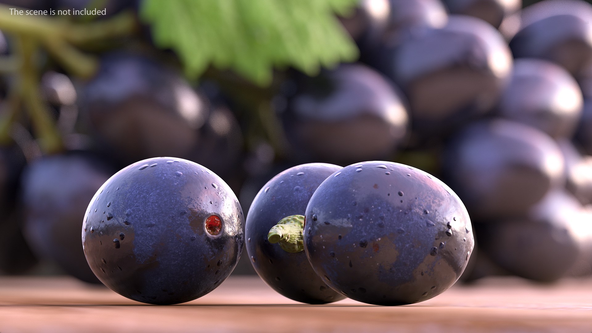 Black Grapes 3D model preview