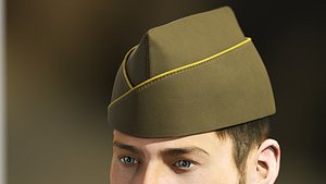 3D classical military garrison cap model