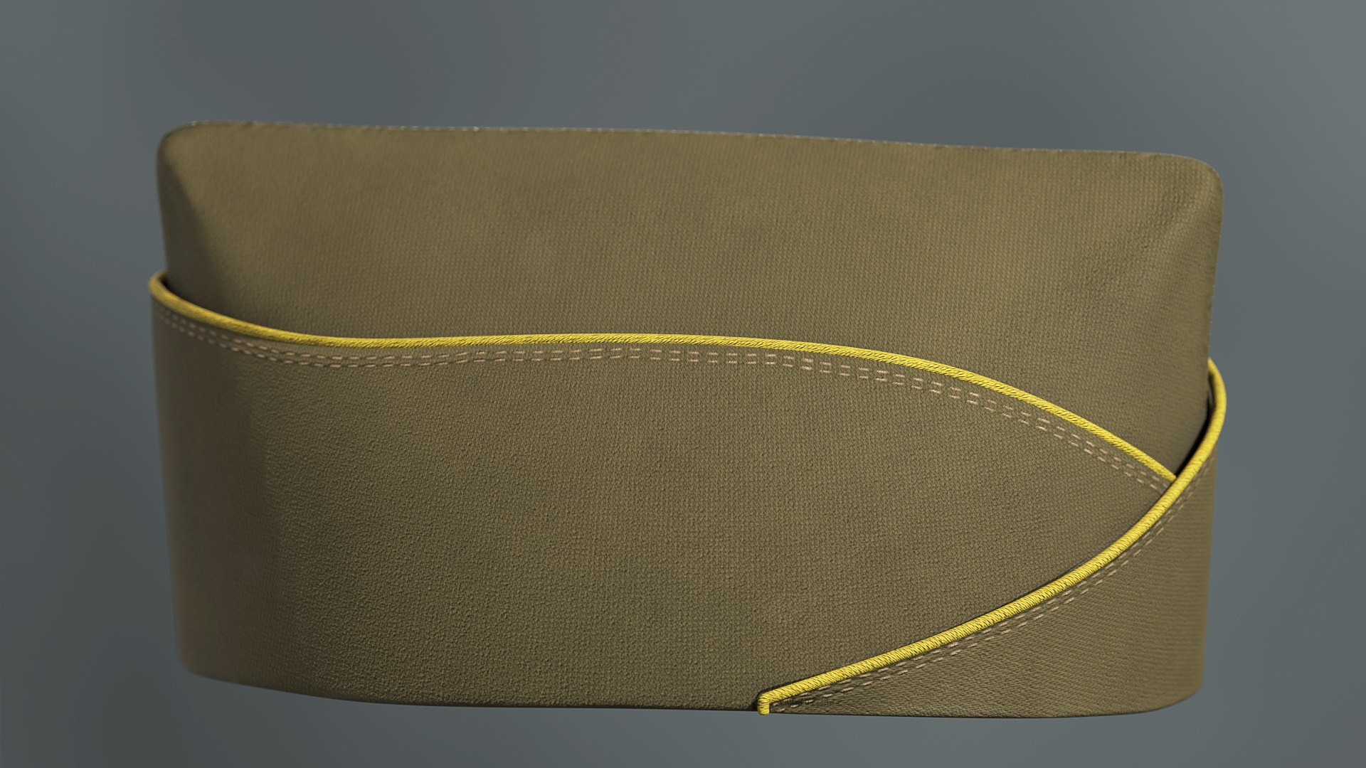 3D classical military garrison cap model - TurboSquid 1408279