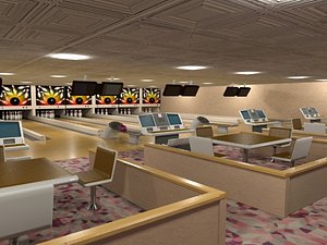 bowling ally 3d model