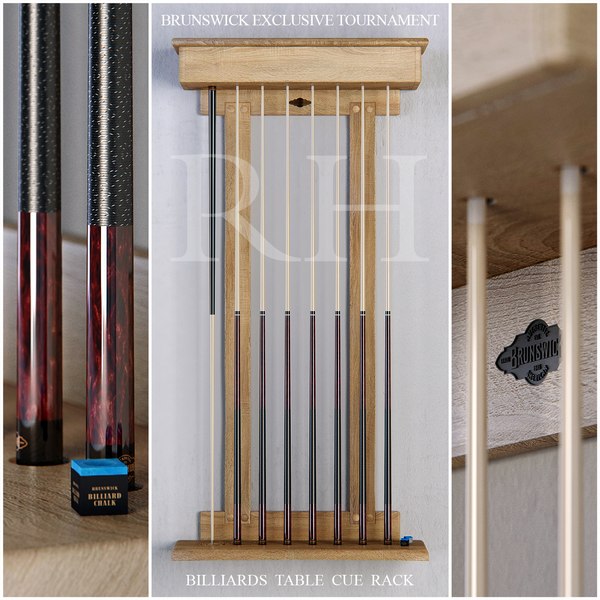 Cue rack billiards model - TurboSquid 1149276
