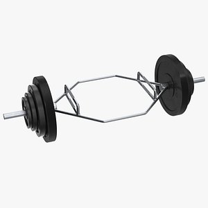Olympic Hex Weight Lifting Trap Bar with Plates model
