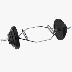 Olympic Hex Weight Lifting Trap Bar with Plates