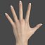 realistic female hand modeled 3d model