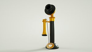 candlestick telephone 3D model