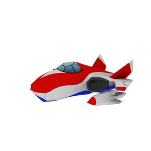 3d plane cartoon