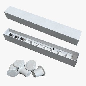 3D model Coffee Capsule Packaging 3 colors
