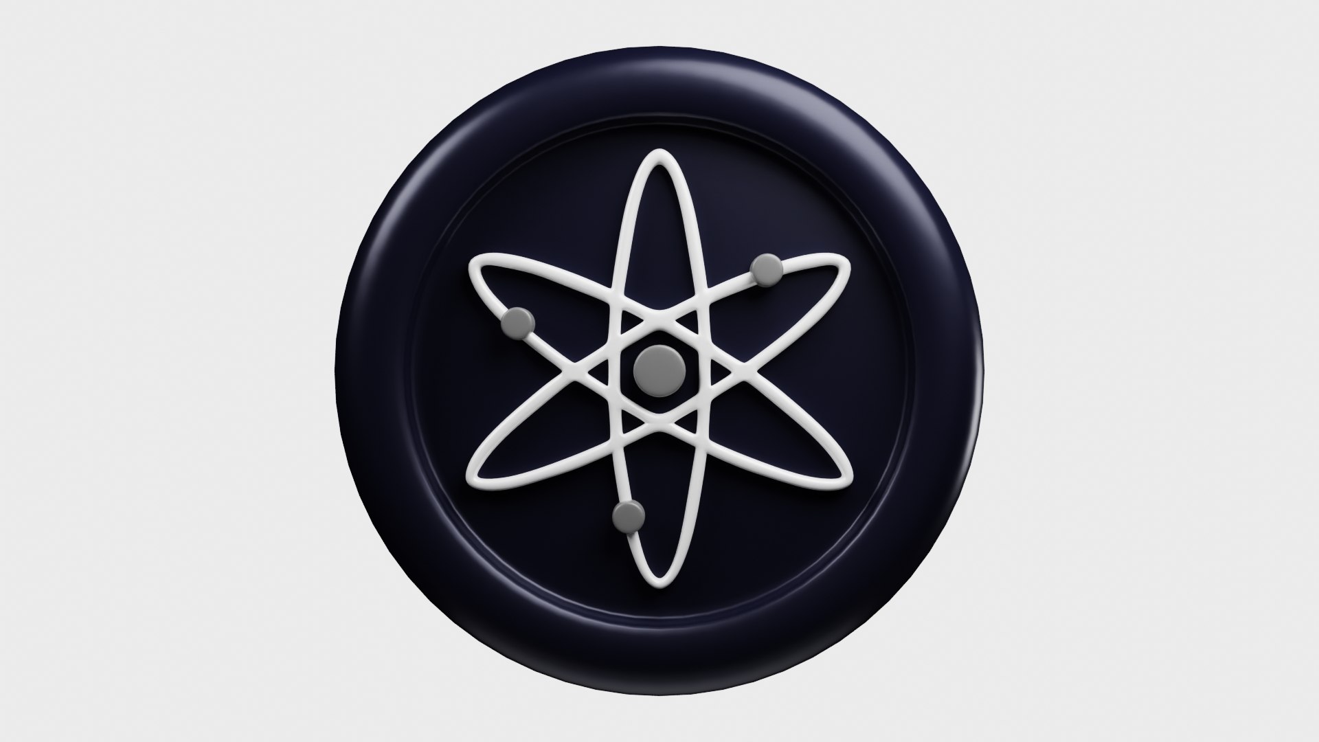 3D Cosmos Or ATOM Dark Blue Crypto Coin With Cartoon Style Model -  TurboSquid 2006144