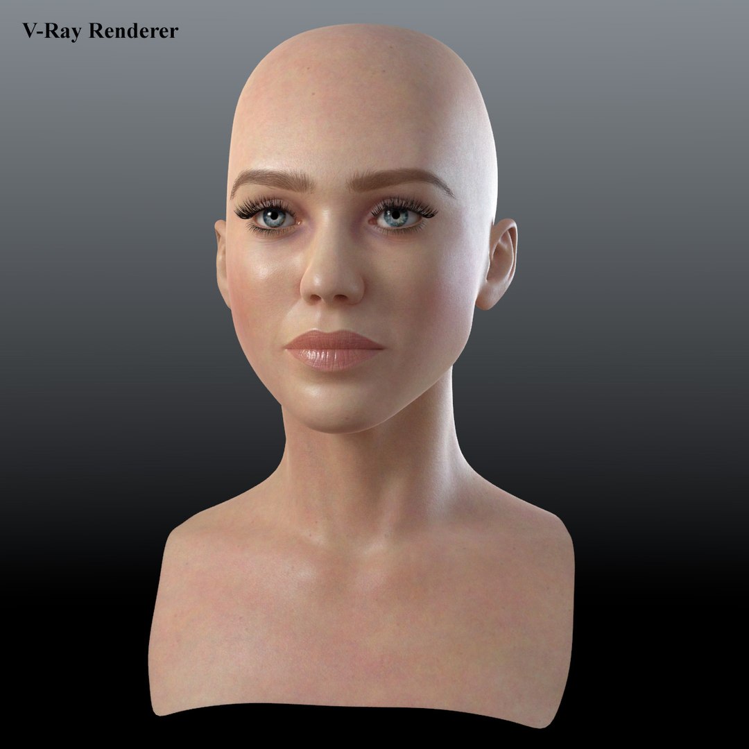 3d Head Woman 1