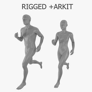 Male and Female Base Mesh Rigged with Premium Facial Rig