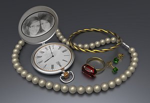 3D Pearl necklace