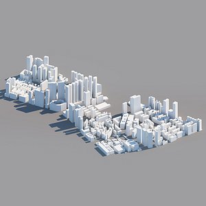 3D model CBD Building Box Building Block Distribution Building