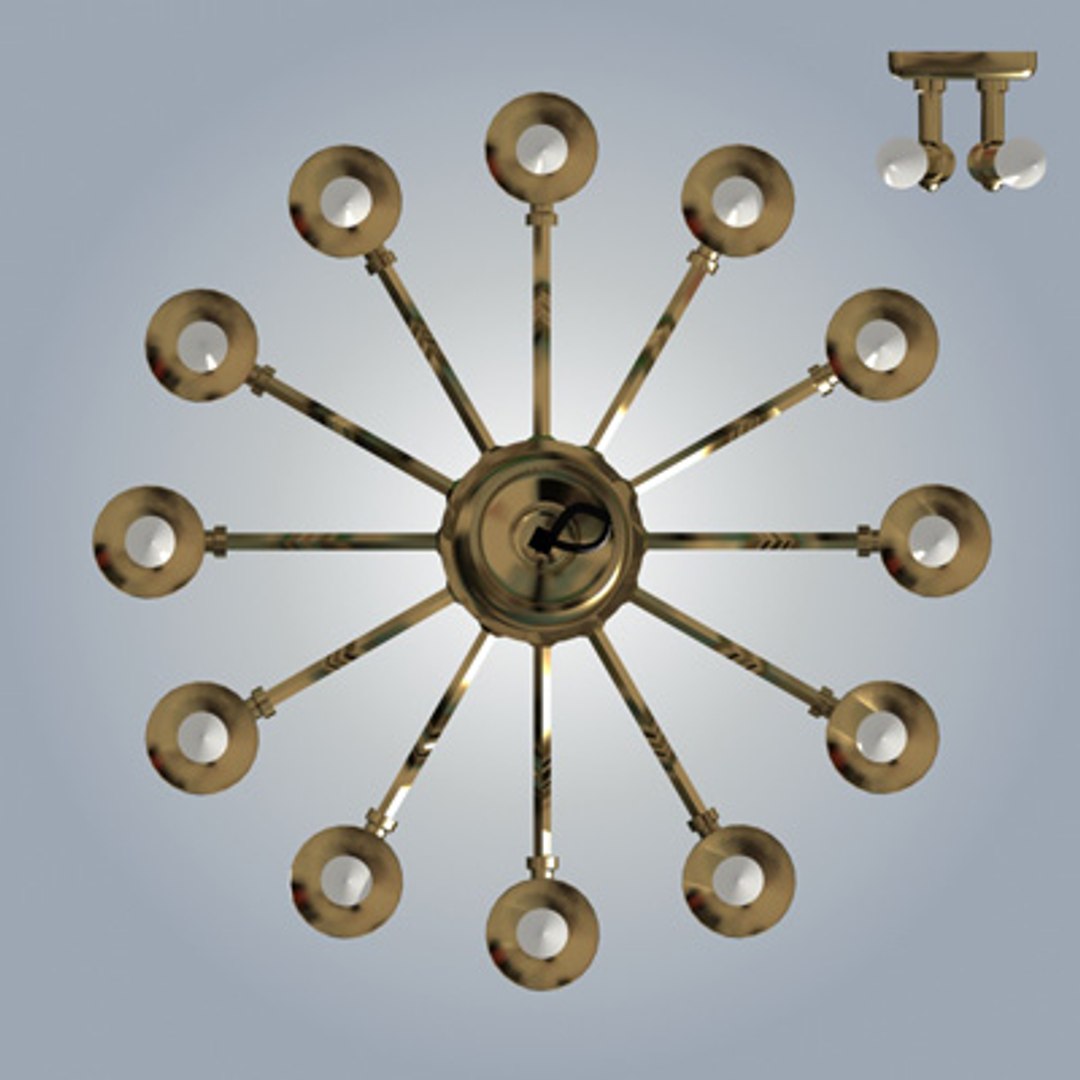 3d Model Chandelier Lamp Wall