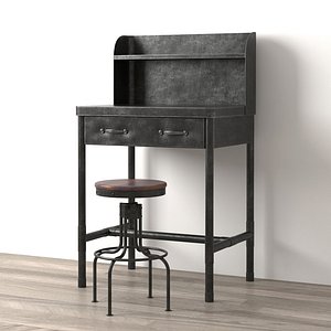 Vintage Apothecary Writing Desk 3D model