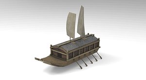 korean turtle ship - 3D model
