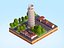 Cartoon Low Poly Europe Landmarks Pack