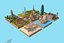 Cartoon Low Poly Europe Landmarks Pack