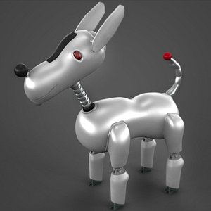 3D model cartoon robot dog mr