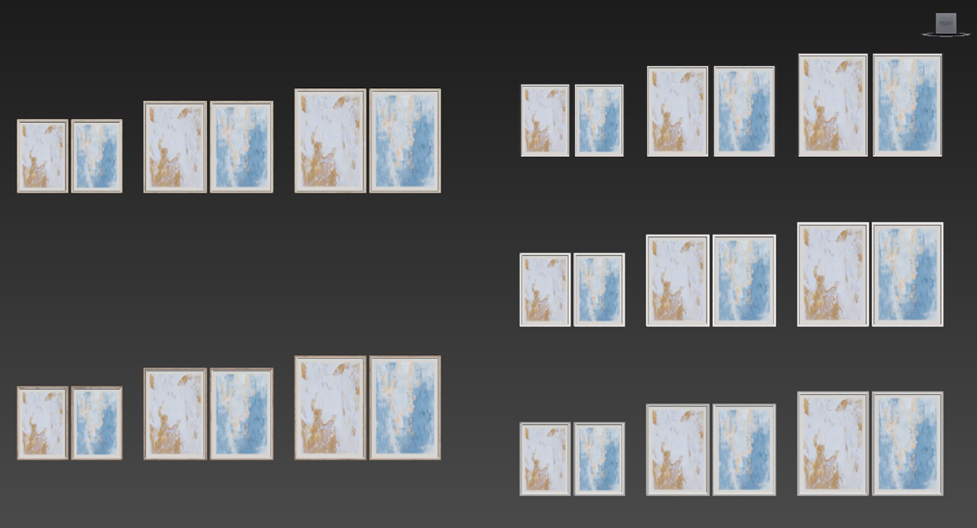3D Model Picture Frames Set-355 - TurboSquid 1942495