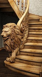 carved lion model
