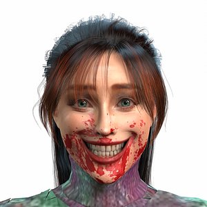 Amber Heard zombie 3D Rigged model ready for animation 3D