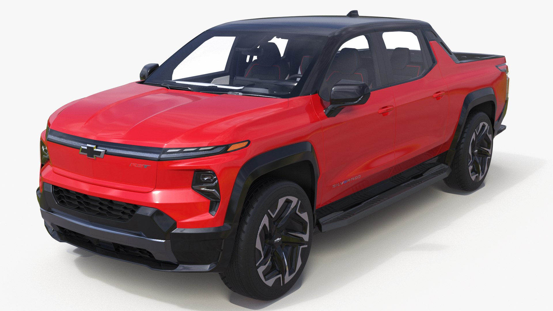 Chevrolet Silverado EV 2024 Red 3D model preview